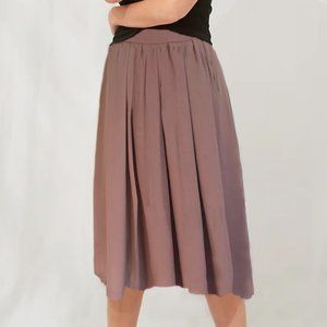 MANGO Fluid Midi Skirt, Mauve, 4/36